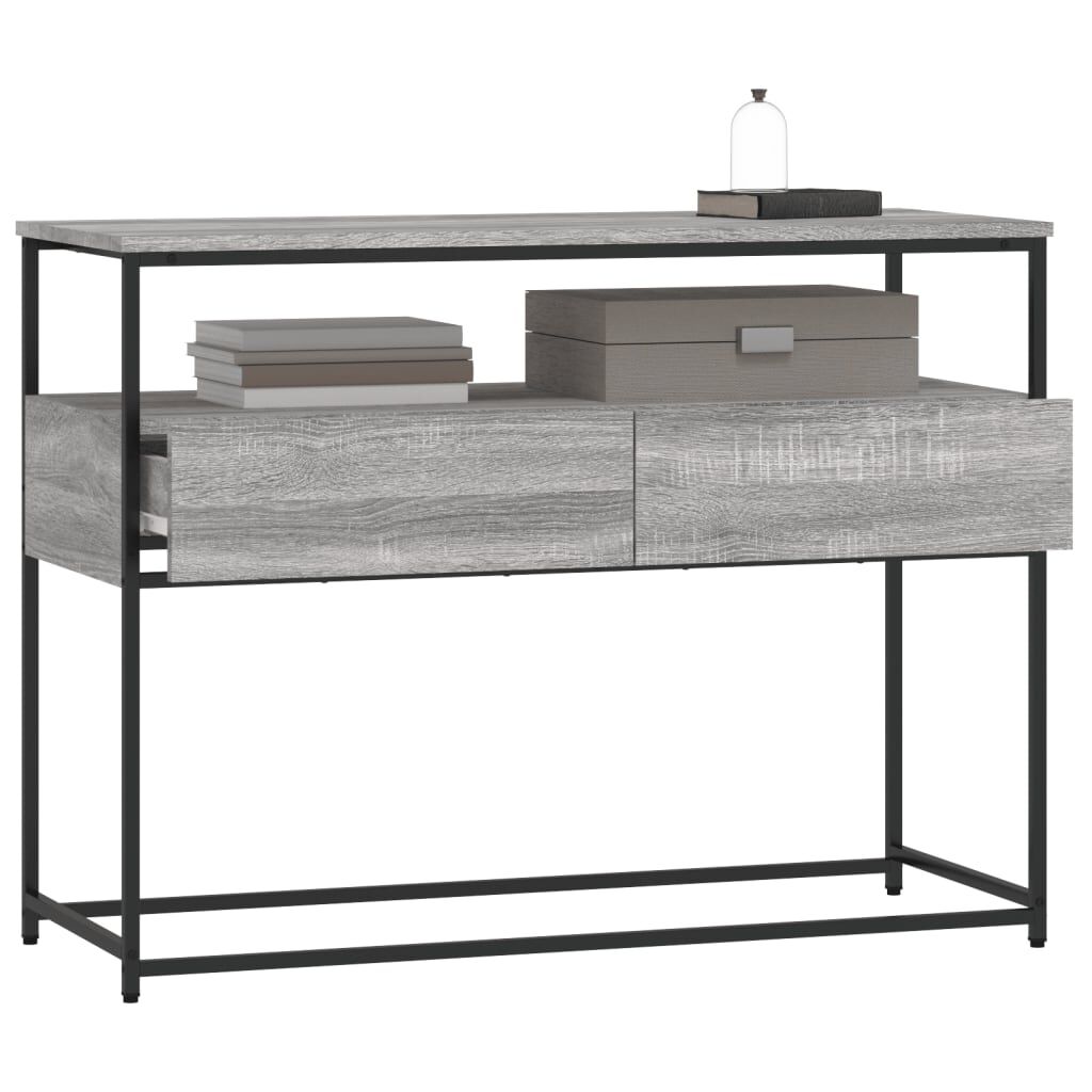 vidaXL Τραπέζι Κονσόλα Γκρι Sonoma 100x40x75 εκ. Επεξεργασμένο Ξύλο