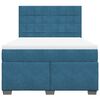 vidaXL Κρεβάτι Boxspring με Στρώμα Μπλε 140x190 εκ. Βελούδινο