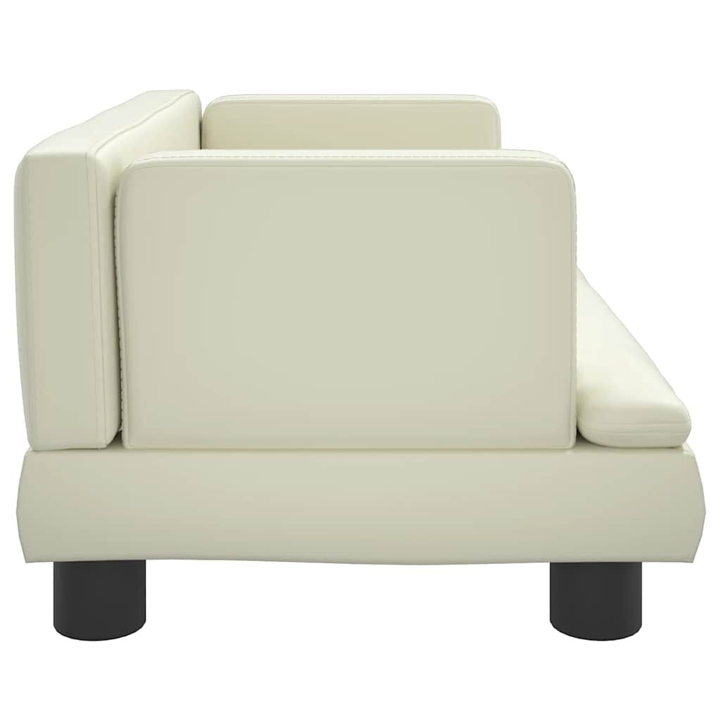 vidaXL Κρεβάτι Σκύλου Κρεμ 60 x 40 x 30 εκ. από Συνθετικό Δέρμα