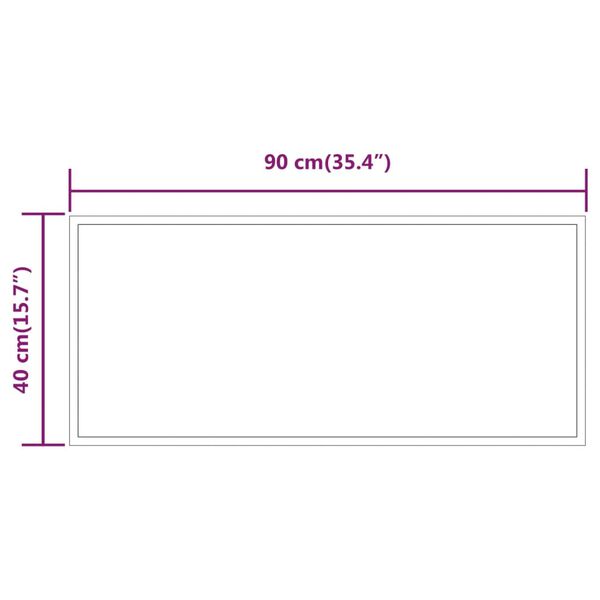 vidaXL Καθρέφτης Μπάνιου με LED 40x90 εκ.
