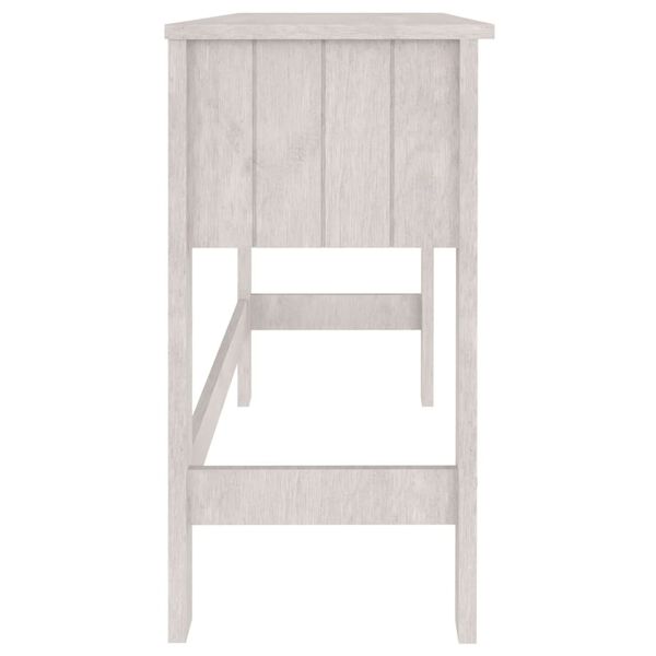 vidaXL Γραφείο HAMAR Λευκό 110 x 40 x 75 εκ. από Μασίφ Ξύλο Πεύκου
