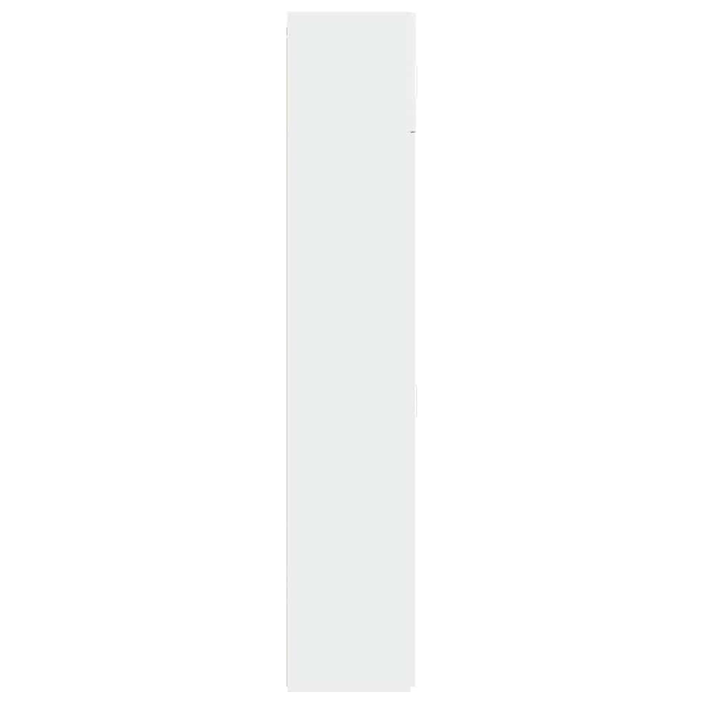 vidaXL Ραφιέρα με Ντουλάπια Λευκή 70x42,5x225 εκ. Επεξεργασμένο Ξύλο