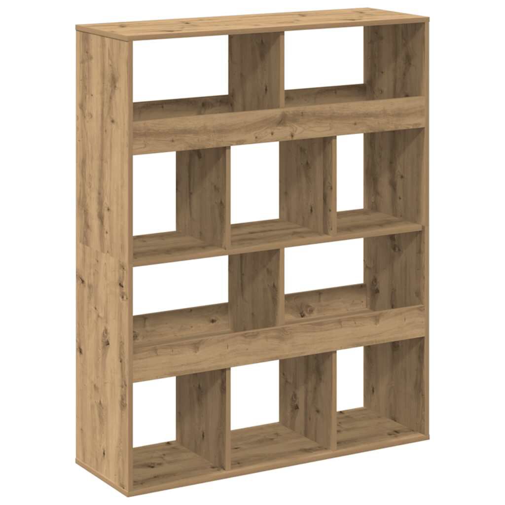 vidaXL Βιβλιοθήκη Αρτισιανή Δρυς 100x33x125,5εκ από Επεξεργασμένο Ξύλο