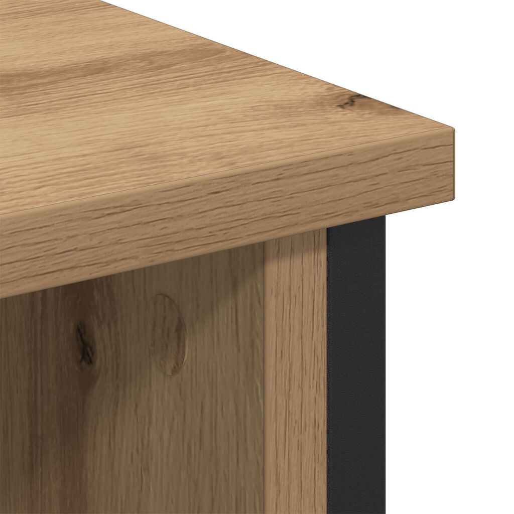vidaXL Ντουλάπι τηλεόρασης Artisan Oak 100x35x45 εκ. Επεξεργασμένο ξύλο και μέταλλο