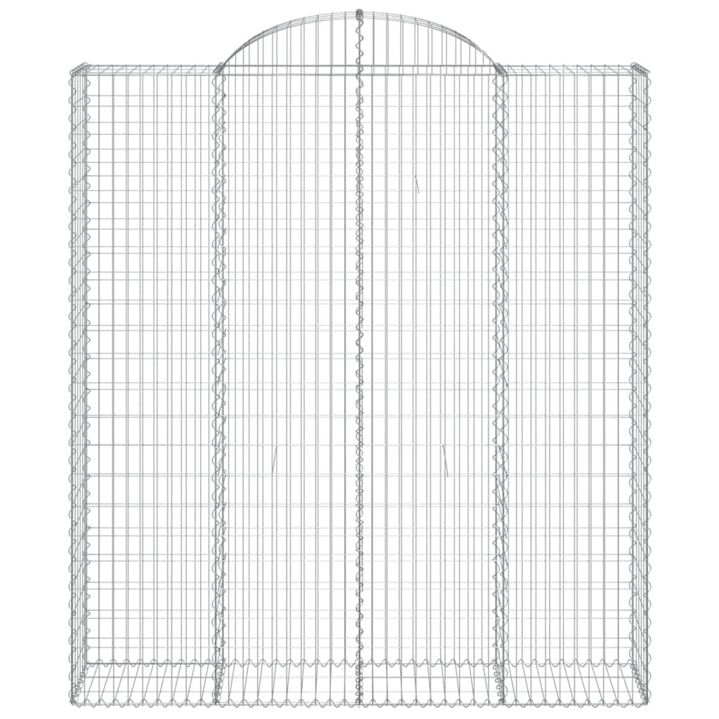 vidaXL Συρματοκιβώτια Τοξωτά 7 τεμ. 200x50x220/240 εκ. Γαλβαν. Ατσάλι