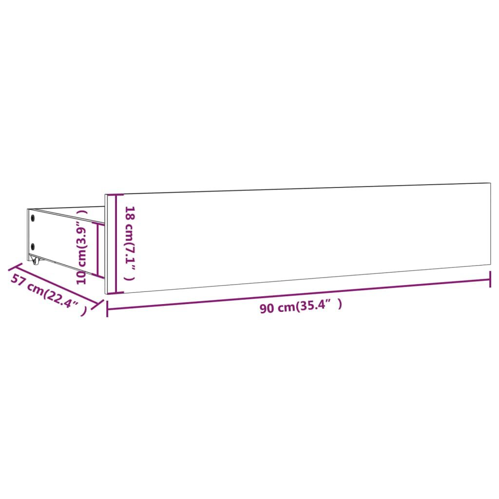 vidaXL Πλαίσιο Κρεβατιού με Συρτάρια 120x190 εκ. Small Double