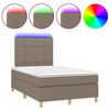 vidaXL &Kappa;&rho;&epsilon;&beta;ά&tau;&iota; Boxspring &mu;&epsilon; &Sigma;&tau;&rho;ώ&mu;&alpha; & LED Taupe 120x200 &epsilon;&kappa;. &Upsilon;&phi;&alpha;&sigma;&mu;ά&tau;&iota;&nu;&omicron;