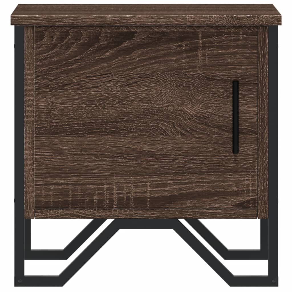 vidaXL Κομοδίνα 2 τεμ. Καφέ Δρυς 40x30x40 εκ. από Επεξεργ. Ξύλο