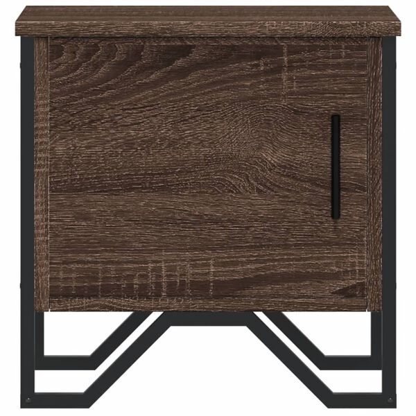 vidaXL Κομοδίνα 2 τεμ. Καφέ Δρυς 40x30x40 εκ. από Επεξεργ. Ξύλο