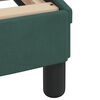 vidaXL Κρεβάτι με Στρώμα Σκούρο Πράσινο 140x200εκ. Βελούδινο