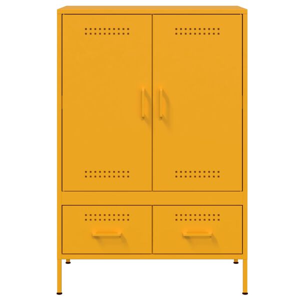 vidaXL Ντουλάπι Μουσταρδί 68x39x101,5 εκ. από Ατσάλι
