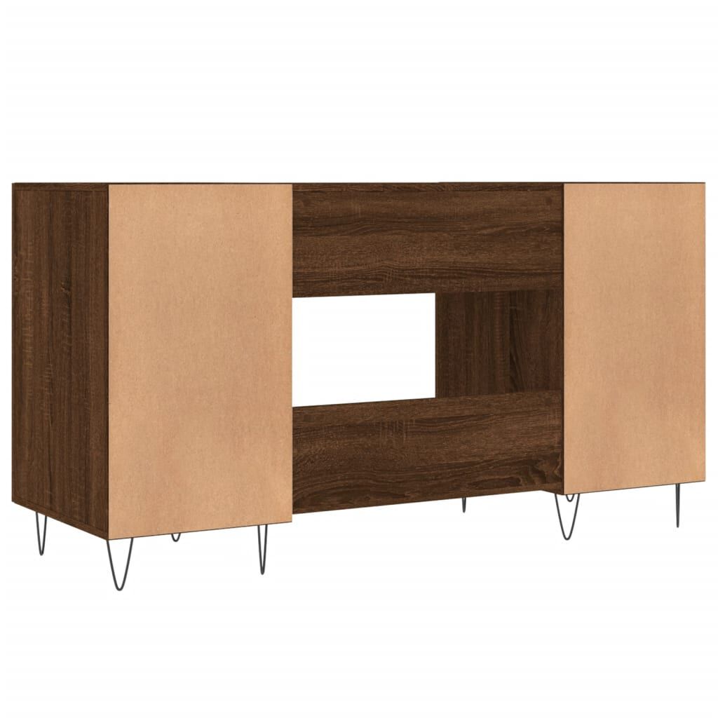 vidaXL Γραφείο Καφέ Δρυς 140 x 50 x 75 εκ. από Επεξεργασμένο Ξύλο