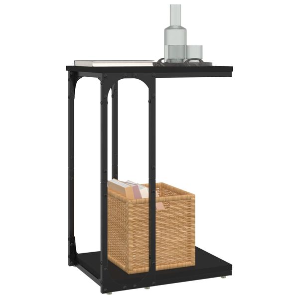 vidaXL Βοηθητικό Τραπέζι Μαύρο 40 x 30 x 60 εκ. από Επεξεργασμένο Ξύλο
