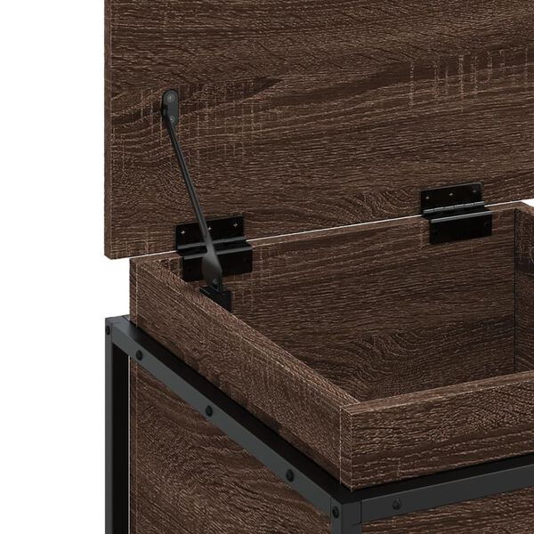 vidaXL Κουτί Αποθήκευσης με Καφέ Δρυς 40x40x51,5 εκ. Επεξ. Ξύλο
