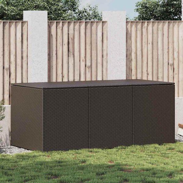 vidaXL Κουτί Αποθήκευσης Κήπου Καφέ 180x90x70 εκ. από Συνθετικό Ρατάν