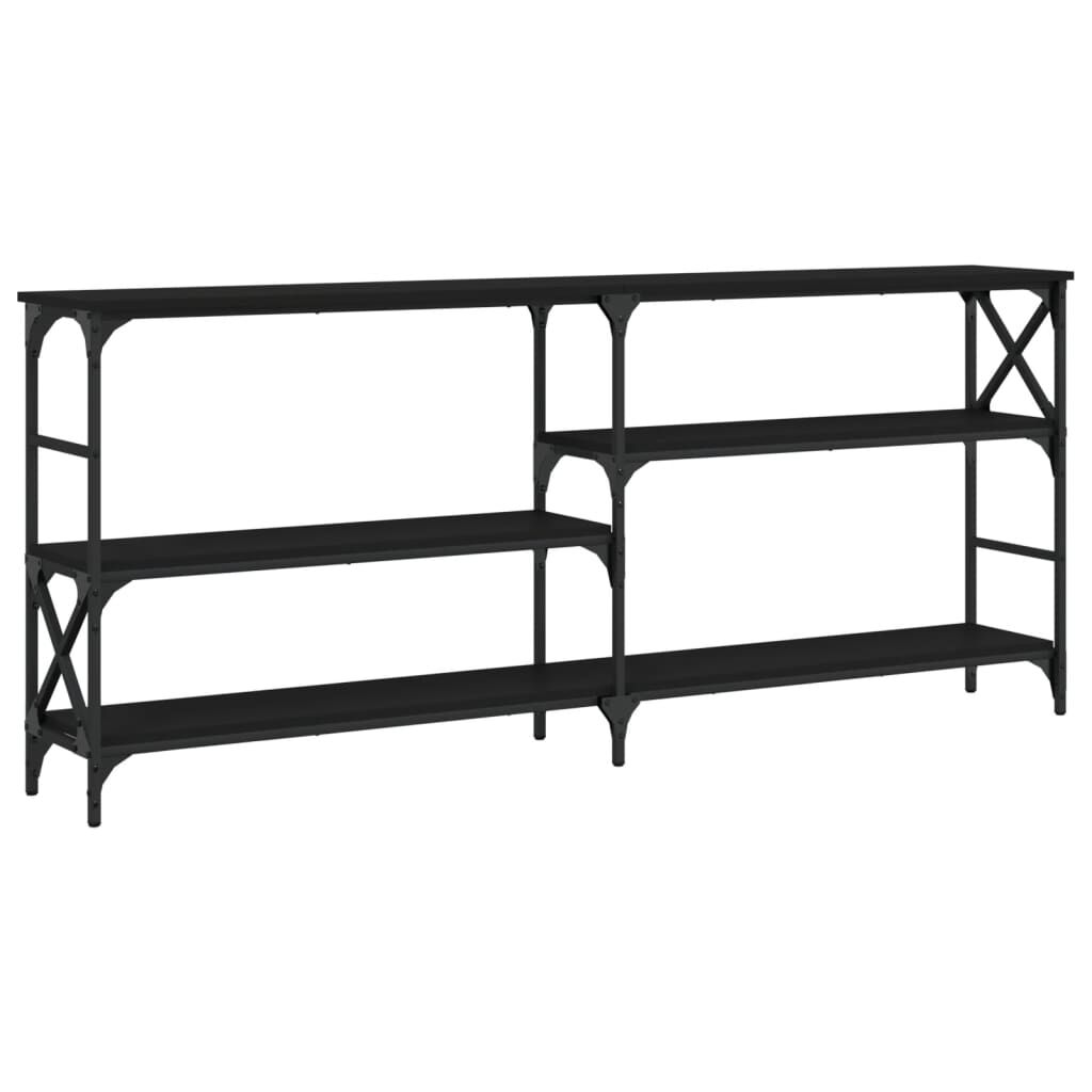 vidaXL Τραπέζι Κονσόλα Μαύρο 180x29x76,5 εκ. Επεξεργασμένο Ξύλο