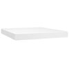 vidaXL Κρεβάτι Boxspring με Στρώμα & LED Λευκό 160x200 εκ. Συνθ. Δέρμα