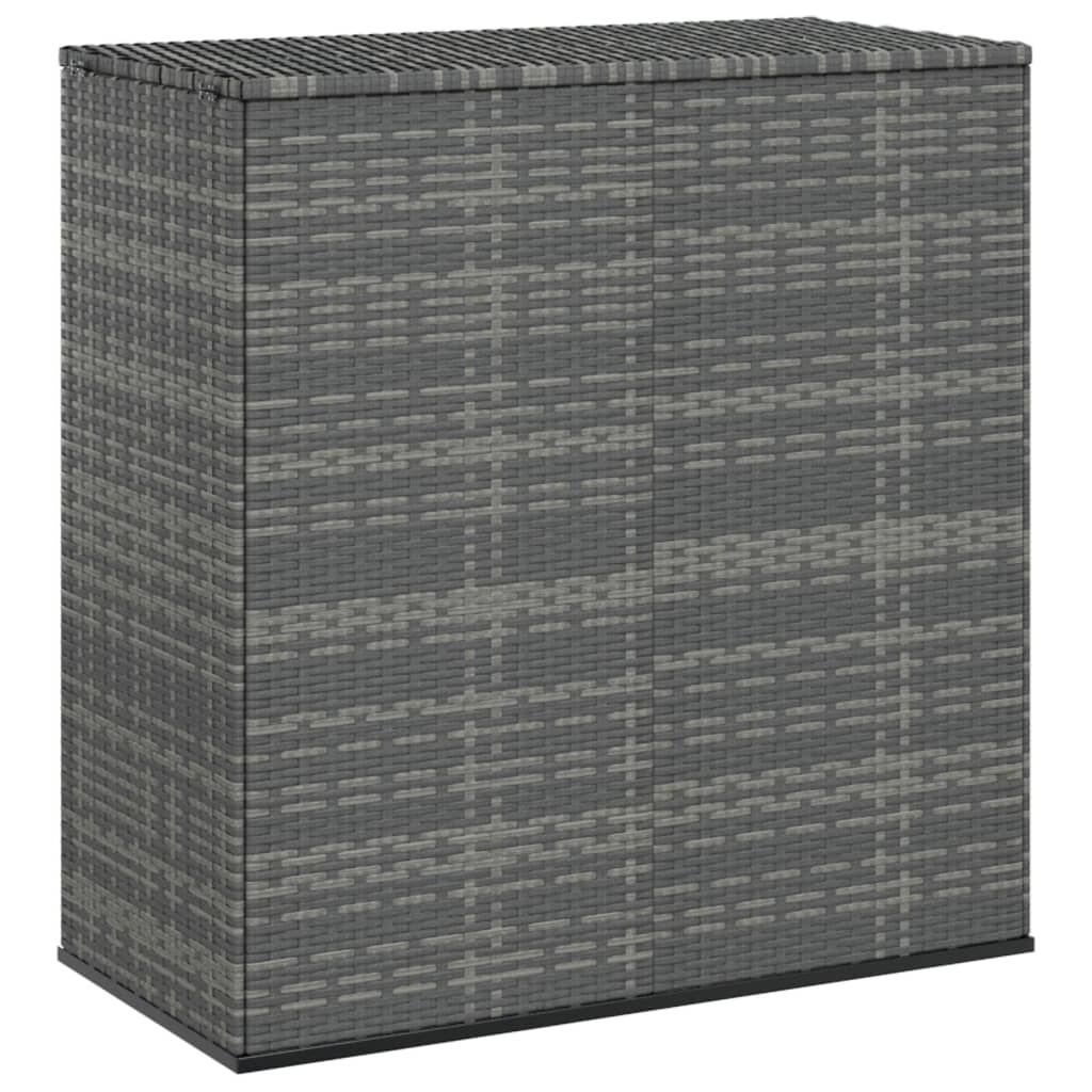 vidaXL Κουτί Μαξιλαριού Κήπου Γκρι 100x49x103,5 εκ. Ρατάν Πολυαιθ.