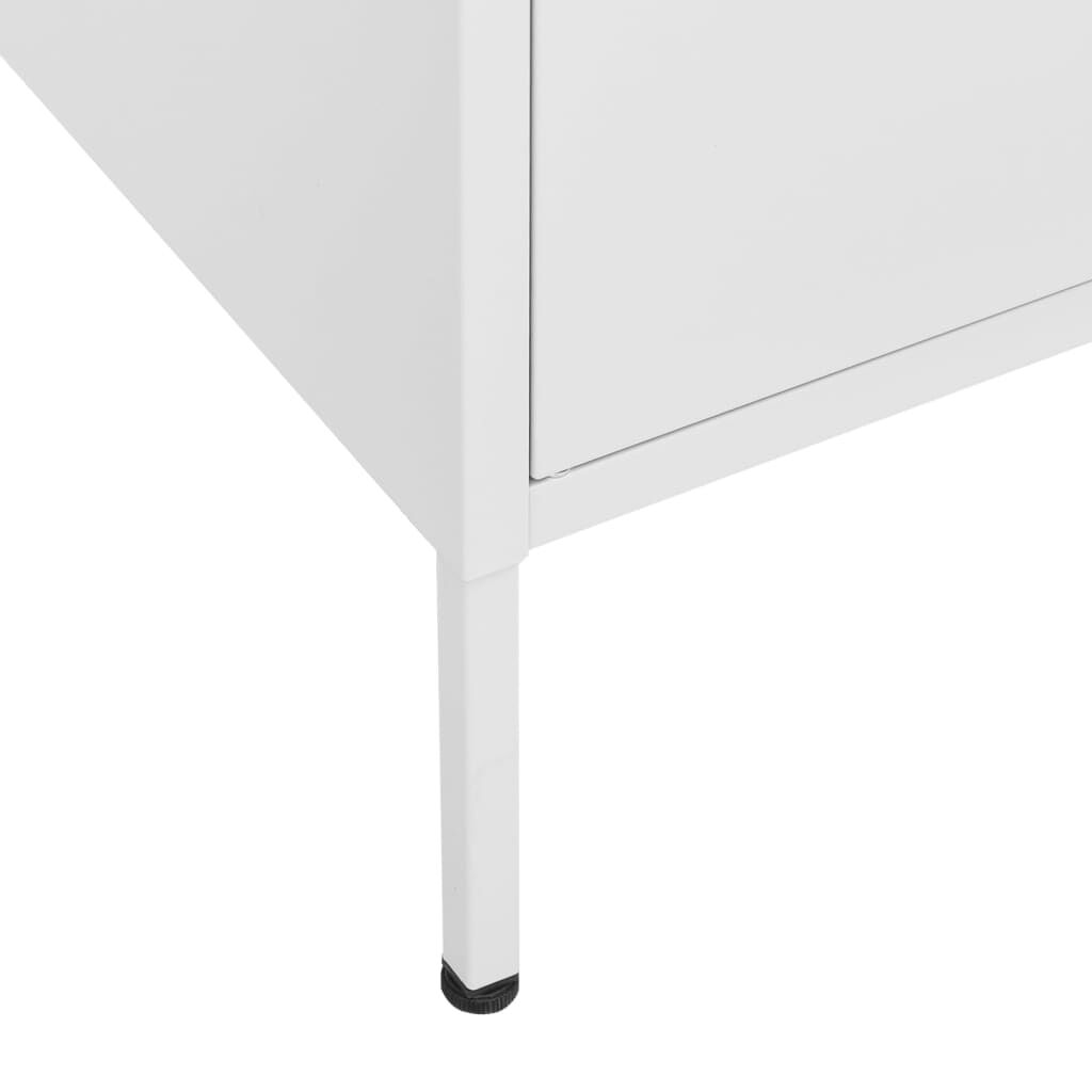 vidaXL Ντουλάπι Αποθήκευσης Λευκό 80 x 35 x 101,5 εκ. από Ατσάλι