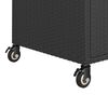 vidaXL Τρόλεϊ Μεταφοράς με Συρτάρι Μαύρο 100x45x97 εκ. Συνθετικό Ρατάν