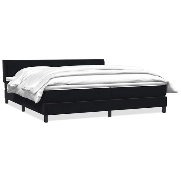 vidaXL &Kappa;&rho;&epsilon;&beta;ά&tau;&iota; Boxspring &mu;&epsilon; &Sigma;&tau;&rho;ώ&mu;&alpha; &Mu;&alpha;ύ&rho;&omicron; 200x210 &epsilon;&kappa;. &Beta;&epsilon;&lambda;&omicron;ύ&delta;&iota;&nu;&omicron;