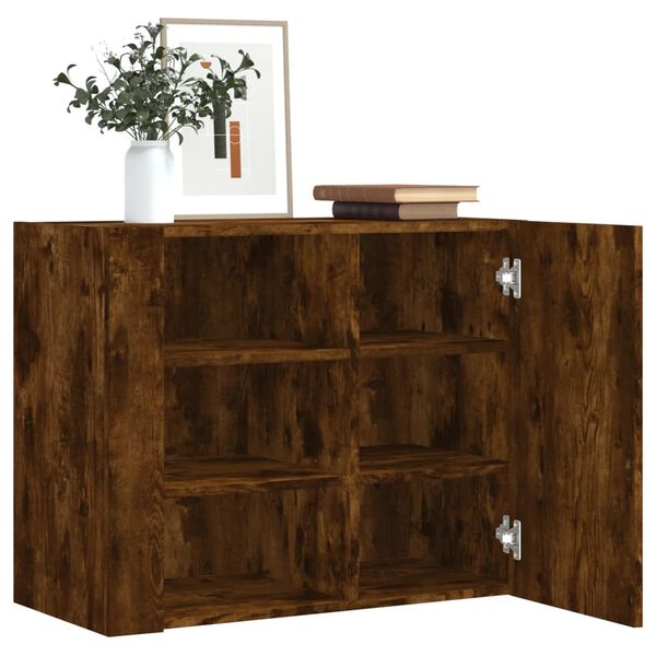 vidaXL Ντουλάπι Τοίχου Καπνιστή Δρυς 75x35x60 εκ. Επεξεργασμένο Ξύλο