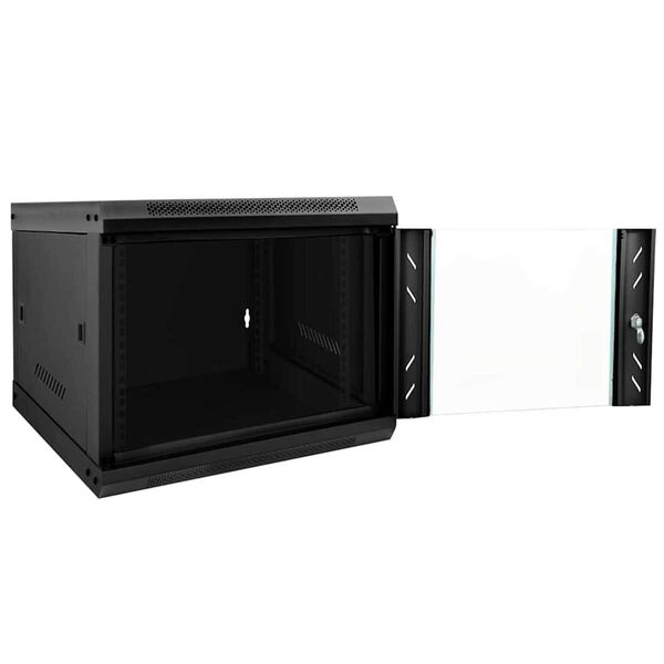 vidaXL Ντουλάπα δικτύου με αποθήκευση Μαύρο 53 x 60 x 45 εκ Ατσάλι