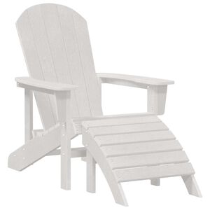 vidaXL Καρέκλα Adirondack Λευκό 74 x 82 x 92 εκ. HDPE