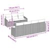vidaXL Σετ Καναπέ Κήπου με μαξιλάρι 8 pcs Μπεζ Πολυ ράταν