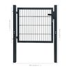 vidaXL Πόρτα Περίφραξης Ανθρακί Ατσάλινη 100x100 εκ.