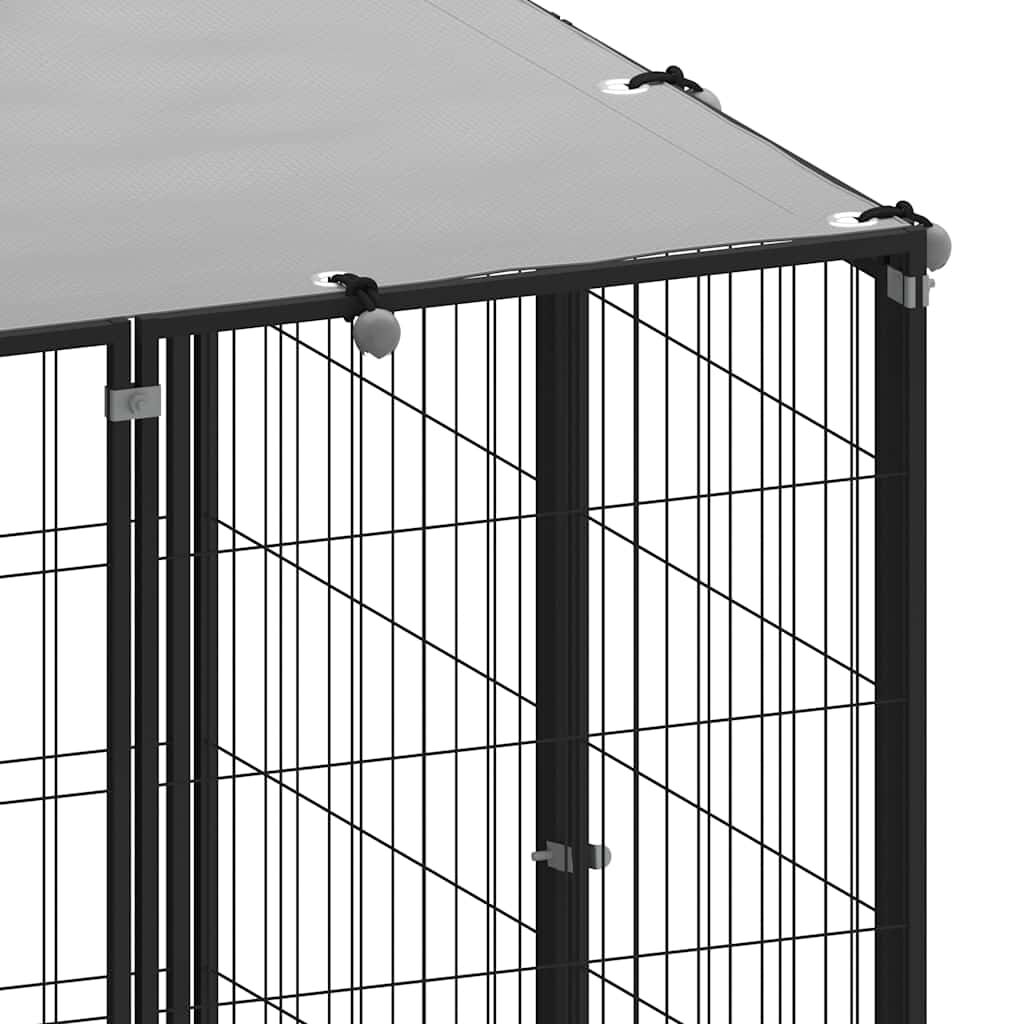 vidaXL Σπιτάκι σκύλου Μαύρο 330 x 110 x 110 από Ατσάλι