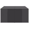 vidaXL Τραπεζάκια Σαλονιού 4 τεμ. Γυαλ. Γκρι 33x33x33 εκ. Επεξ. Ξύλο