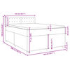 vidaXL Κρεβάτι Boxspring με Στρώμα Μαύρο 140x200 εκ. Υφασμάτινο