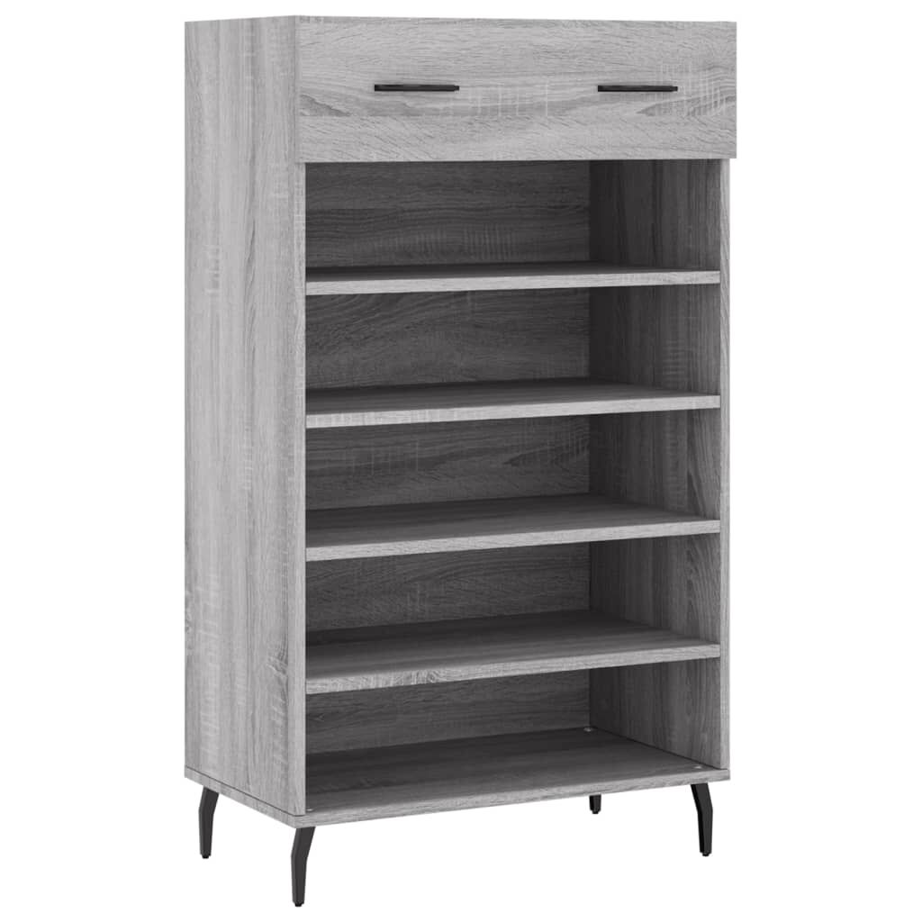 vidaXL Παπουτσοθήκη Γκρι Sonoma 60 x 35 x 105 εκ. από Επεξεργ. Ξύλο