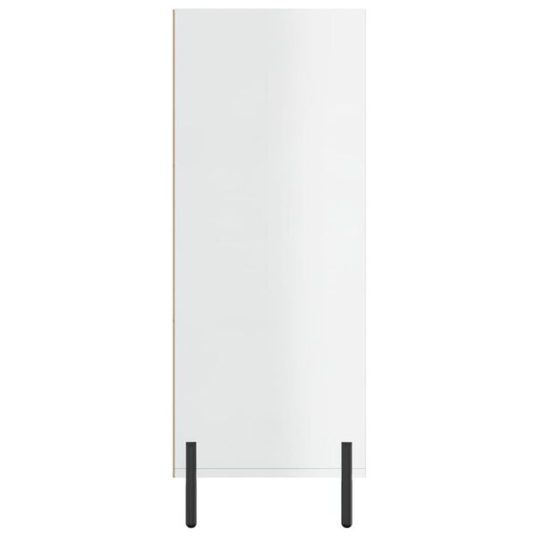 vidaXL Ραφιέρα Γυαλιστερό Λευκό 69,5 x 32,5 x 90 εκ. από Επεξεργ. Ξύλο