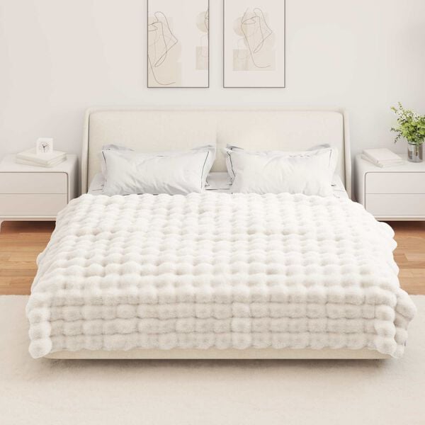 vidaXL &Psi;&epsilon;ύ&tau;&iota;&kappa;&eta; &kappa;&omicron;&upsilon;&beta;έ&rho;&tau;&alpha; &alpha;&pi;ό &kappa;&omicron;&upsilon;&nu;έ&lambda;&iota; 4 pcs &Lambda;&epsilon;&upsilon;&kappa;ό 150 x 220 cm