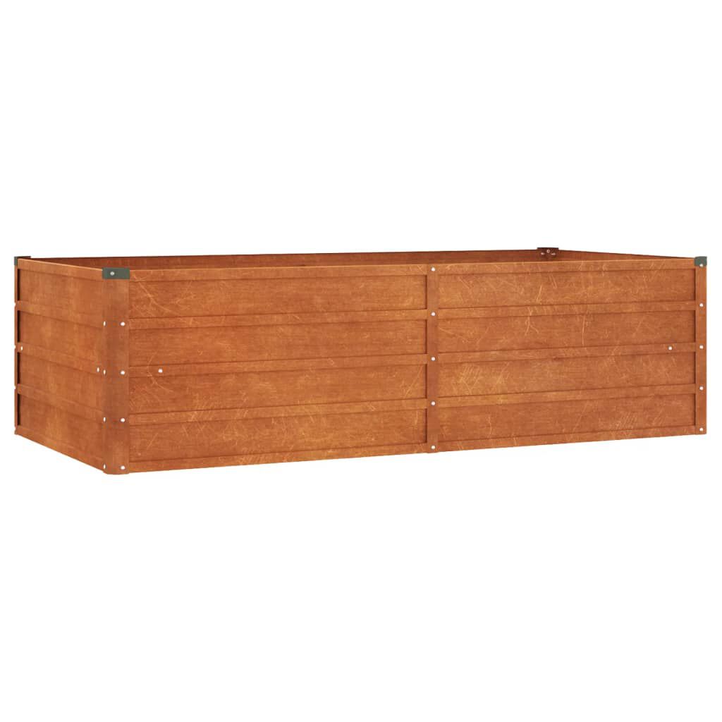 vidaXL Ζαρντινιέρα Σκουριασμένο 160x80x45 εκ. Ατσάλι Σκληρυθέν Αέρα