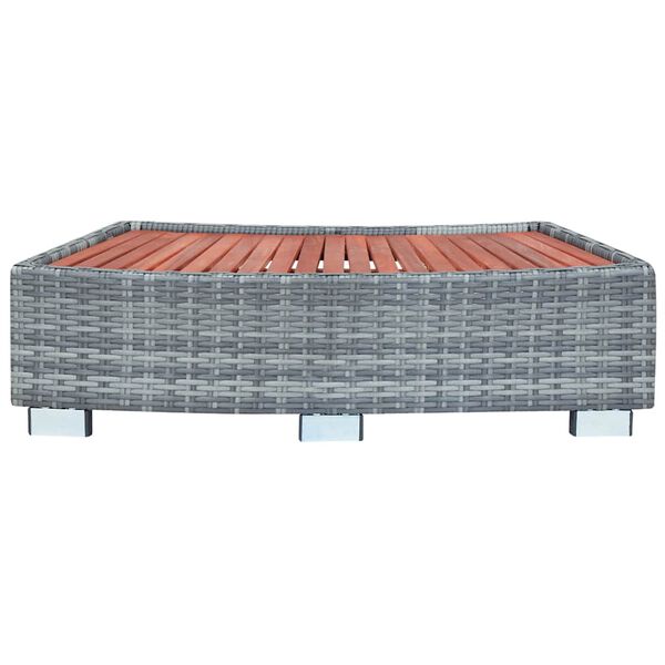 vidaXL Σκαλοπάτι για Σπα Γκρι 92 x 45 x 25 εκ. από Συνθετικό Ρατάν