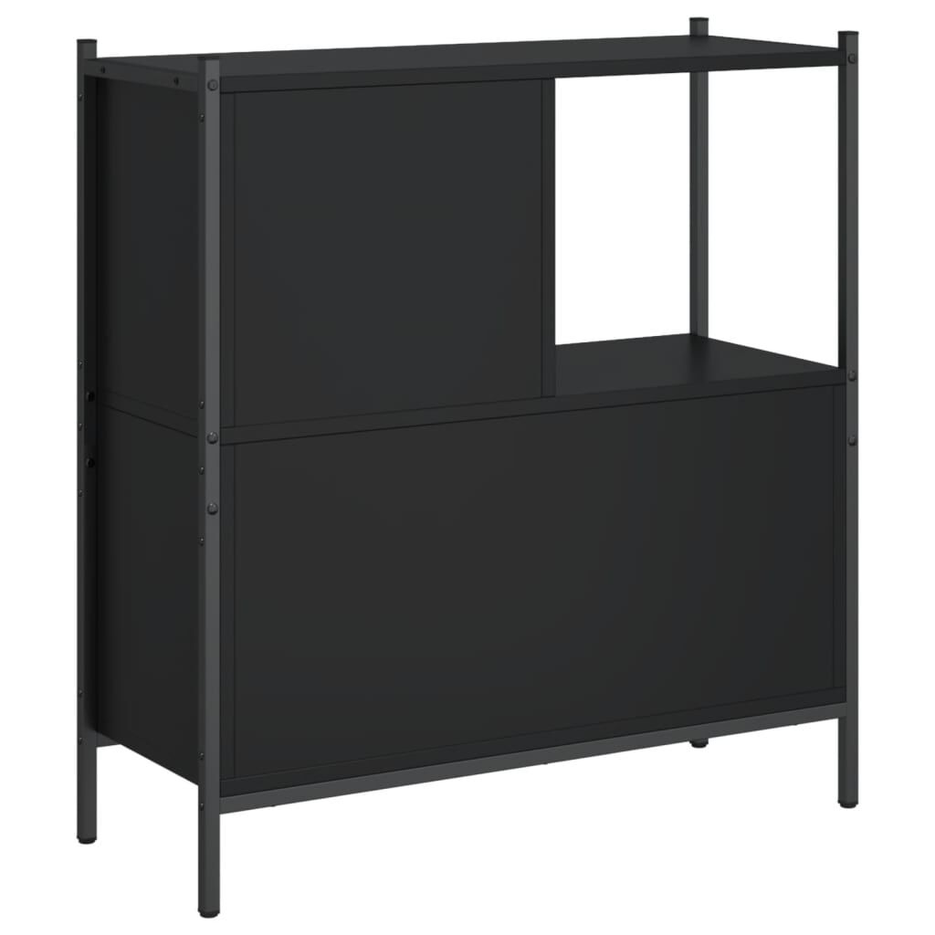 vidaXL Βιβλιοθήκη Μαύρη 72 x 28 x 77,5 εκ. από Επεξεργασμένο Ξύλο