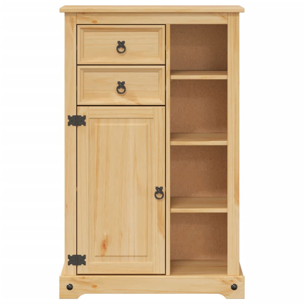 vidaXL Ντουλάπι Μπάνιου Corona 70x33x110 εκ. από Μασίφ Ξύλο Πεύκου