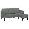 vidaXL Σετ Καναπέ 2 pcs Σκούρο γκρι 173 x 131 x 67 εκ ύφασμα