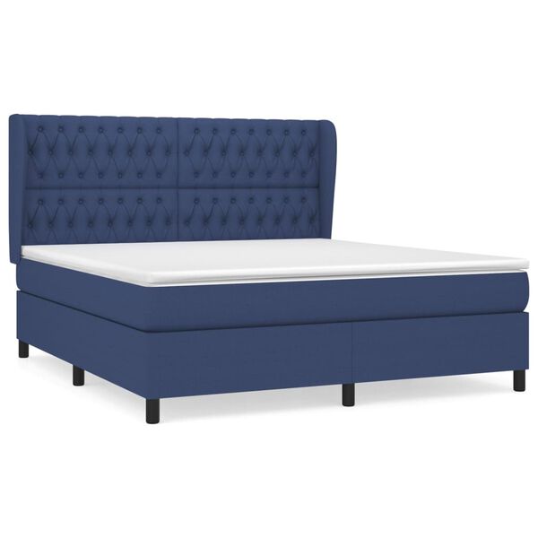 vidaXL &Kappa;&rho;&epsilon;&beta;ά&tau;&iota; Boxspring &mu;&epsilon; &Sigma;&tau;&rho;ώ&mu;&alpha; &Mu;&pi;&lambda;&epsilon; 180x200 &epsilon;&kappa;. &Upsilon;&phi;&alpha;&sigma;&mu;ά&tau;&iota;&nu;&omicron;