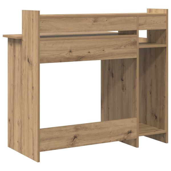 vidaXL Γραφείο artisan δρυς 97 x 45 x 90 εκ. Επεξεργασμένο ξύλο