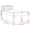 vidaXL Κρεβάτι Boxspring με Στρώμα Κρεμ 120x200 εκ. Υφασμάτινο