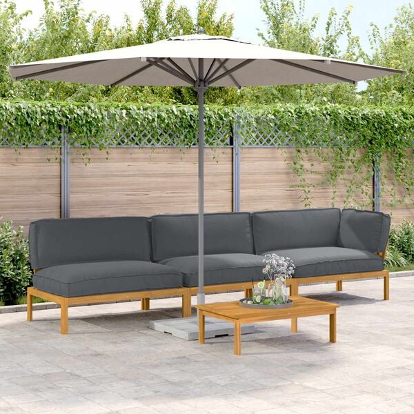 vidaXL &Sigma;&epsilon;&tau; &Kappa;&alpha;&nu;&alpha;&pi;έ &mu;&epsilon; &mu;&alpha;&xi;&iota;&lambda;ά&rho;&iota; 4 pcs &Alpha;&nu;&theta;&rho;&alpha;&kappa;ί &Sigma;&tau;&epsilon;&rho;&epsilon;ό &Xi;ύ&lambda;&omicron; &Alpha;&kappa;&alpha;&kappa;ί&alpha;&sigmaf;