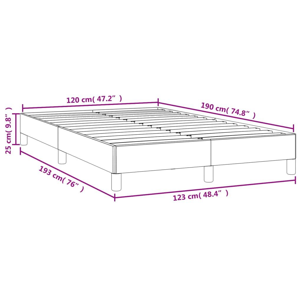 vidaXL Πλαίσιο Κρεβατιού χωρίς στρώμα Κρέμα 120x190 εκ. Υφασμάτινο