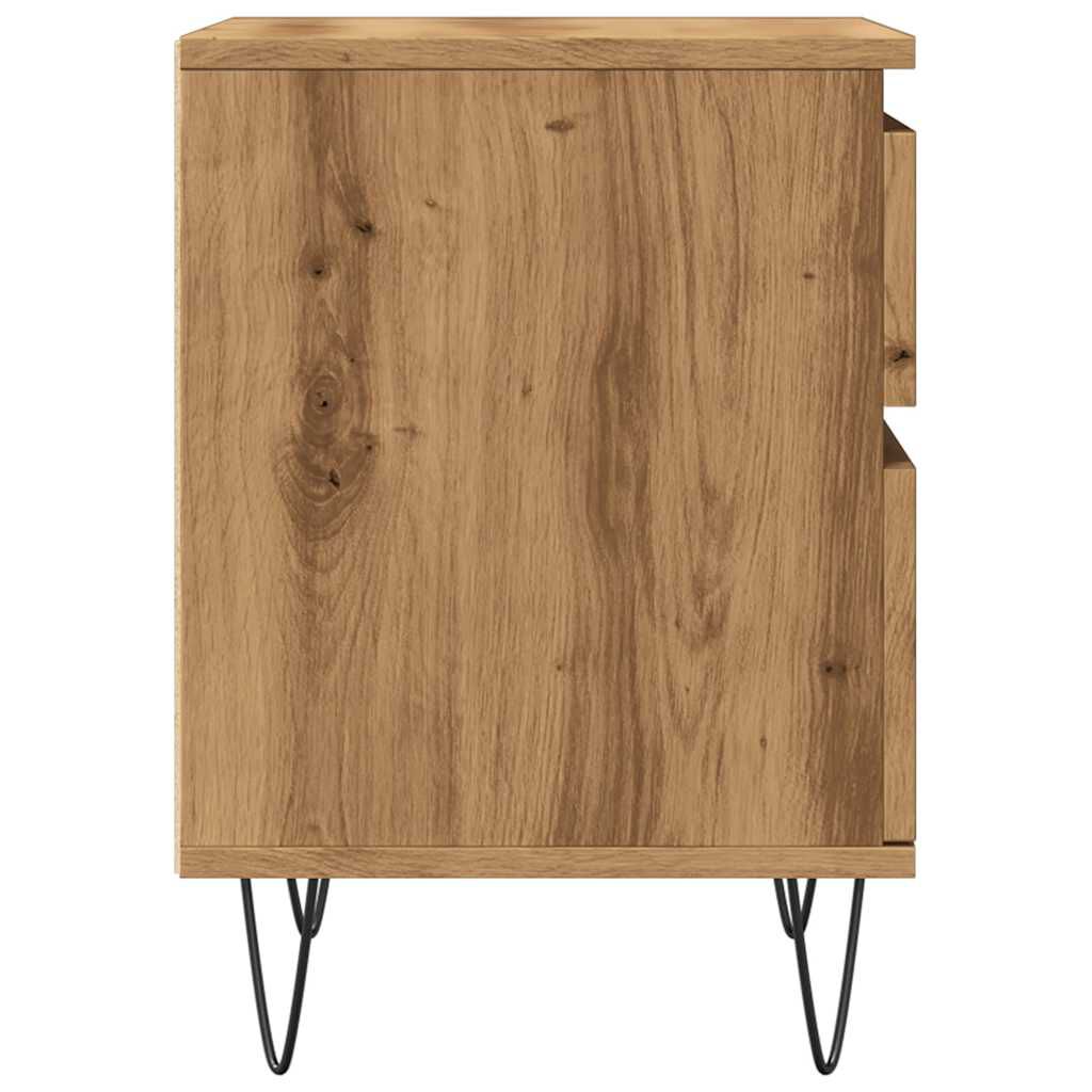 vidaXL Κομοδίνο τεχνίτης Δρυς 40x35x50 εκ. από Επεξεργασμένο Ξύλο