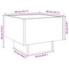 vidaXL Τραπεζάκι σαλονιού Μαύρη δρυς 40 x 40 x 30 cm