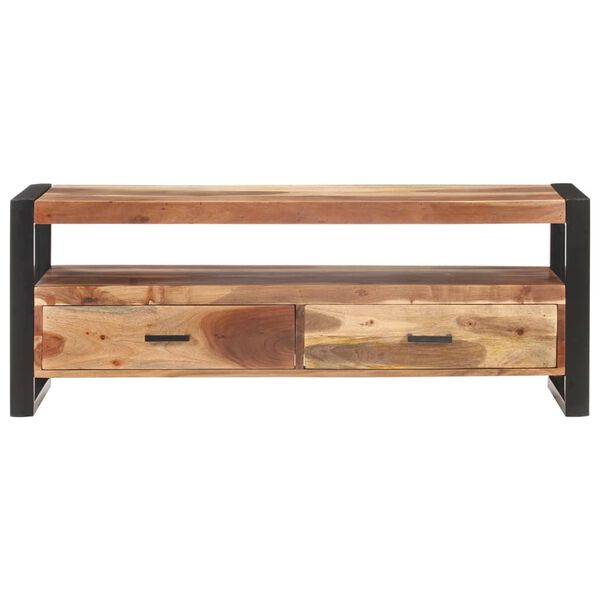 vidaXL Έπιπλο Τηλεόρασης 120x35x45 εκ Μασίφ Ξύλο με Φινίρισμα Sheesham
