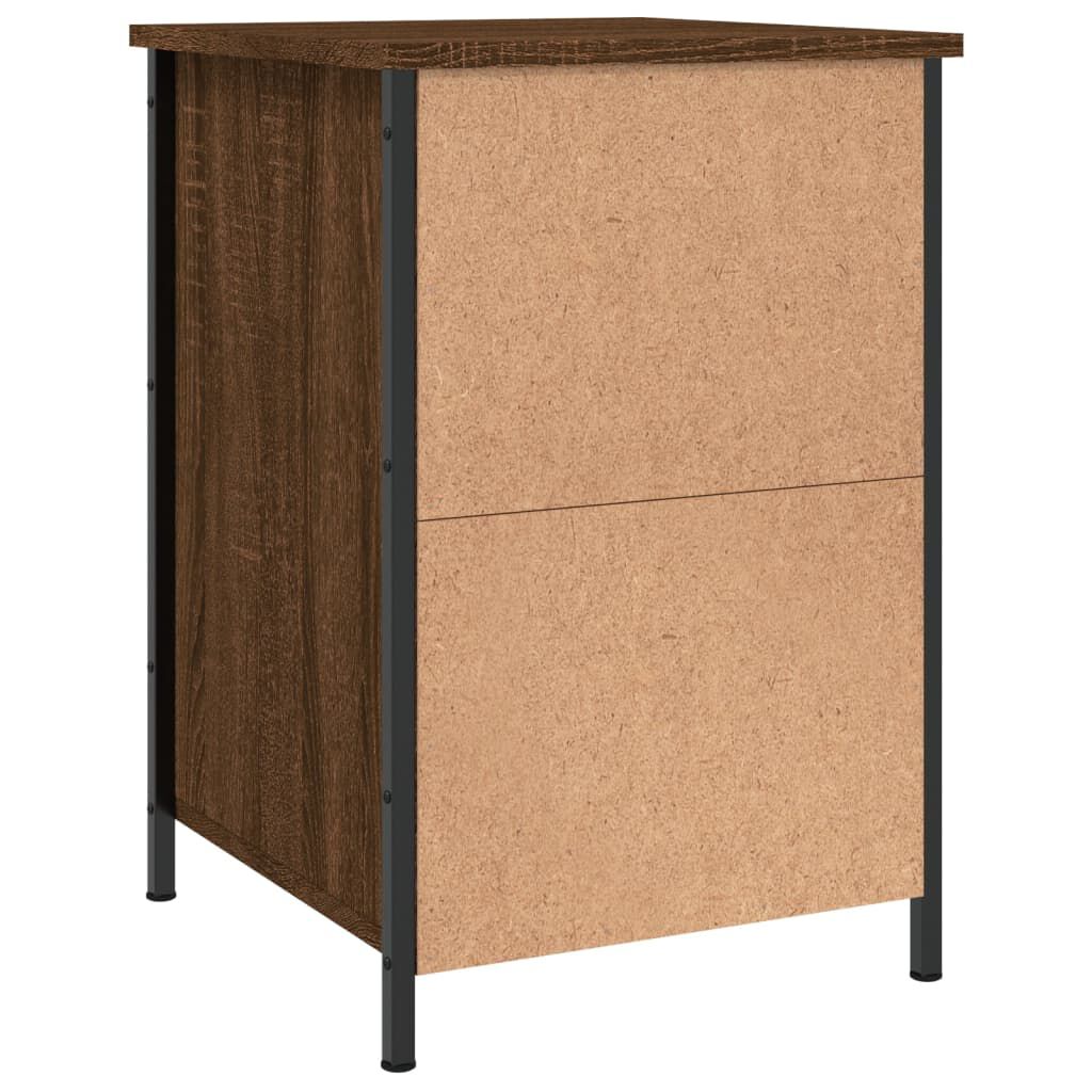 vidaXL Κομοδίνα 2 τεμ. Καφέ Δρυ 40x42x60 εκ. από Επεξεργ. Ξύλο